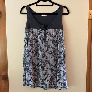 Black and Grey Long Tunic Tank from Urban Outfitters